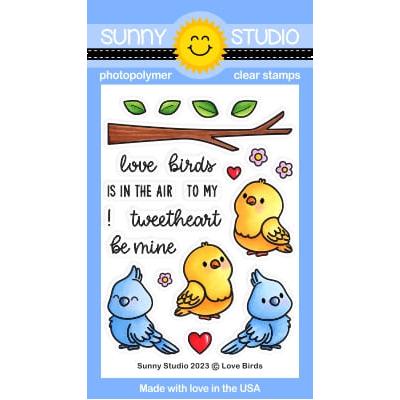 Sunny Studios Stempel - Love Birds